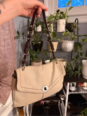Coach Chelsea Pebble Leather Turnlock Shoulder Bag